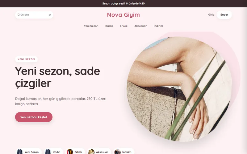 Butik teması önizlemesi