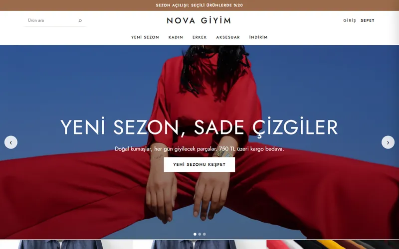 Vitrin teması önizlemesi